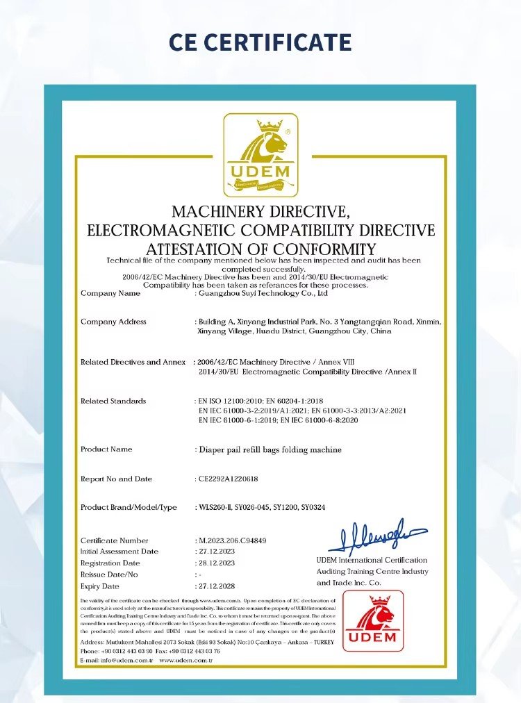 Baby Diaper Refill Pail Bags Bags Making Machine Certificate.jpg